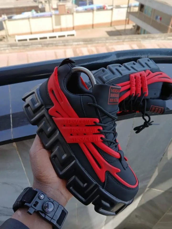 Versaacee Trigrecca Chunky Sneakers 🔥🔥Designer Shoes Make a Fearless Fashion Statement✔👌 With the Versaace Trigrecca Chunky Sneaker😍💖 A MasterPiece that merges Luxury Design 😎with urban edge🔥🔥
