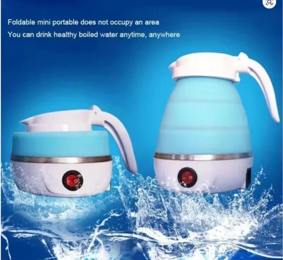 Foldable 0.8L Electric Travel Kettle Boil Anywhere, Anytime! Say goodbye to bulky kettles! This mini foldable electric kettle is your perfect travel companion compact, lightweight, and super efficient