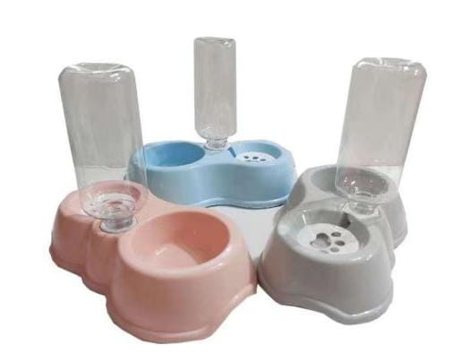 Automatic Pet Feeder & Water Dispenser 💧🥣🎁 FREE DOG LEASH GIFT with Every Purchase! Make feeding time easy, clean, and stress-free for your furry friend! This Automatic Gravity Pet Feeder & Water