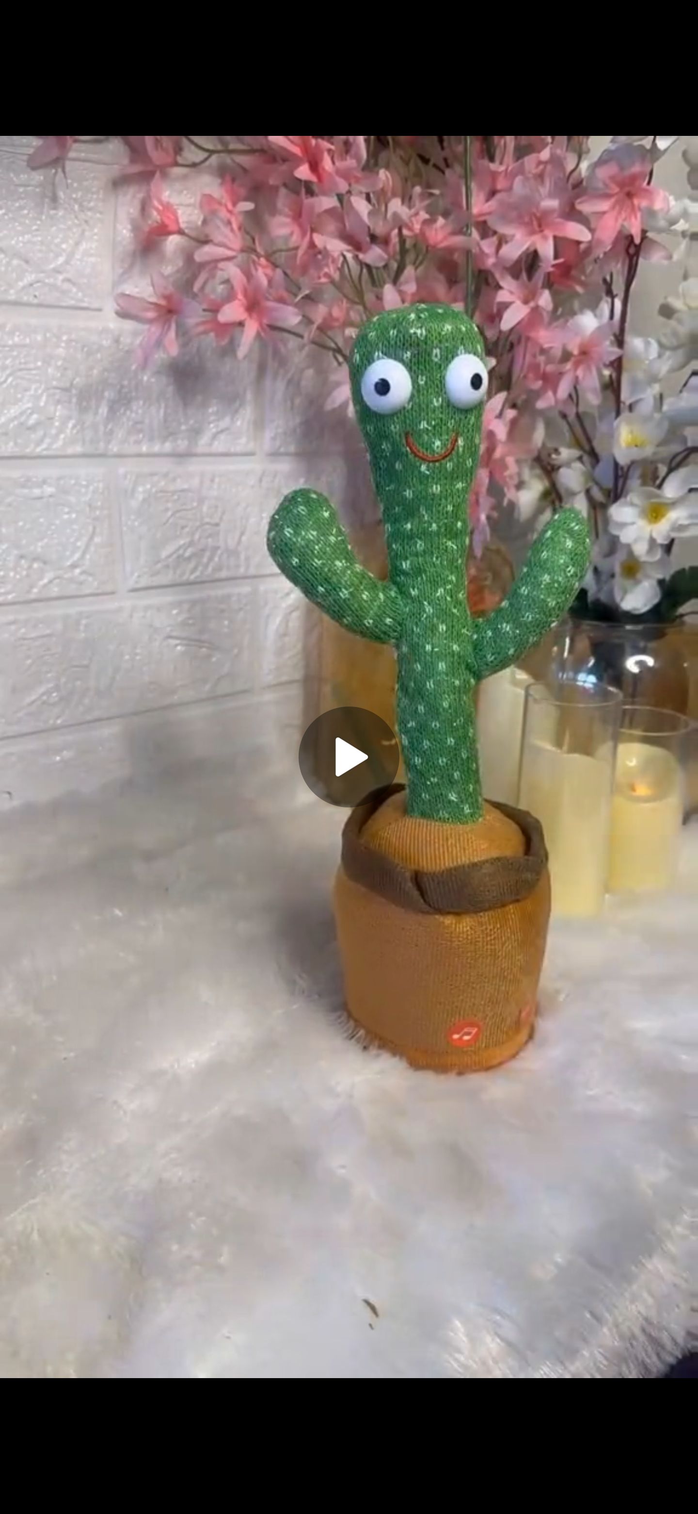 🌵 Dancing Cactus Toy 🌵Fun, animated cactus that dances and wiggles Plays music and repeats sounds for endless laughter
• Soft plush material – safe for kids
• Bright, cheerful design for home