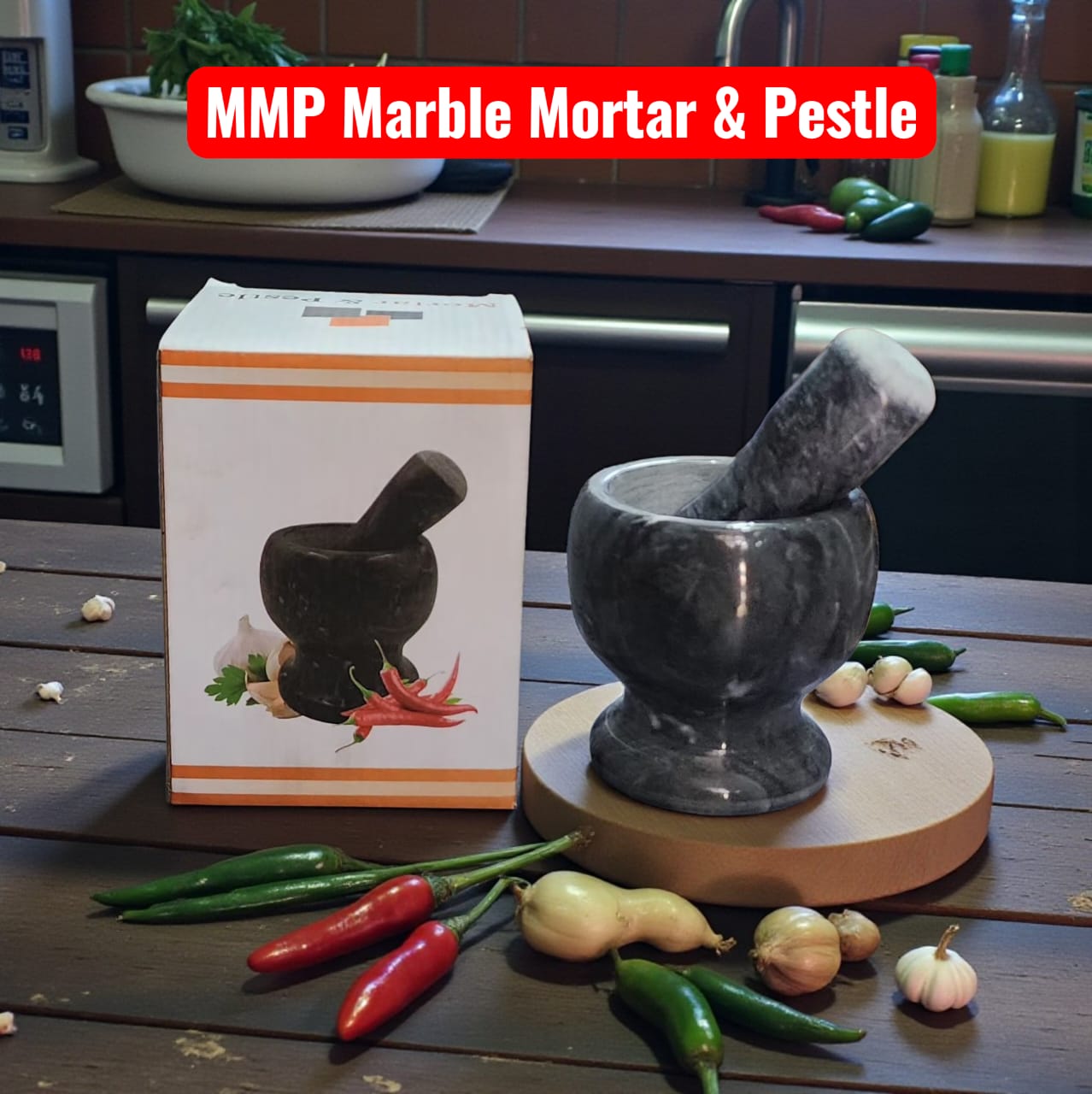 🔥 SPECIAL OFFER – 🔥 MMP Marble Mortar & Pestle – Extra Heavy 🔥Upgrade your kitchen with this premium marble mortar & pestle, designed for powerful grinding and long-lasting performance