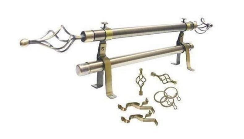 ✨ 2M Double Adjustable Curtain Rod Set – Antique Brass Finish ✨ Upgrade your windows with this elegant double curtain rod set, perfect for creating stylish layered window treatments in your home or