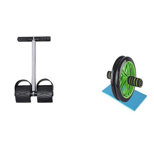 AB Wheel Double Wheel Abs Roller + Tummy Trimmer + FREE Knee Mat