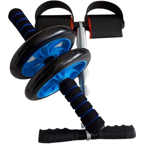 AB Wheel Double Wheel Abs Roller + Tummy Trimmer + FREE Knee Mat