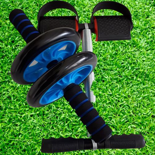 AB Wheel Double Wheel Abs Roller + Tummy Trimmer + FREE Knee Mat