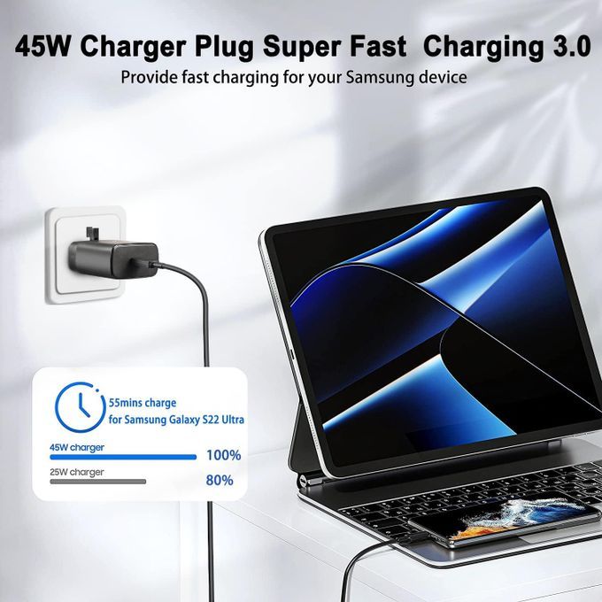 Samsung Fast Charger 25W With Type C To Type C Cable