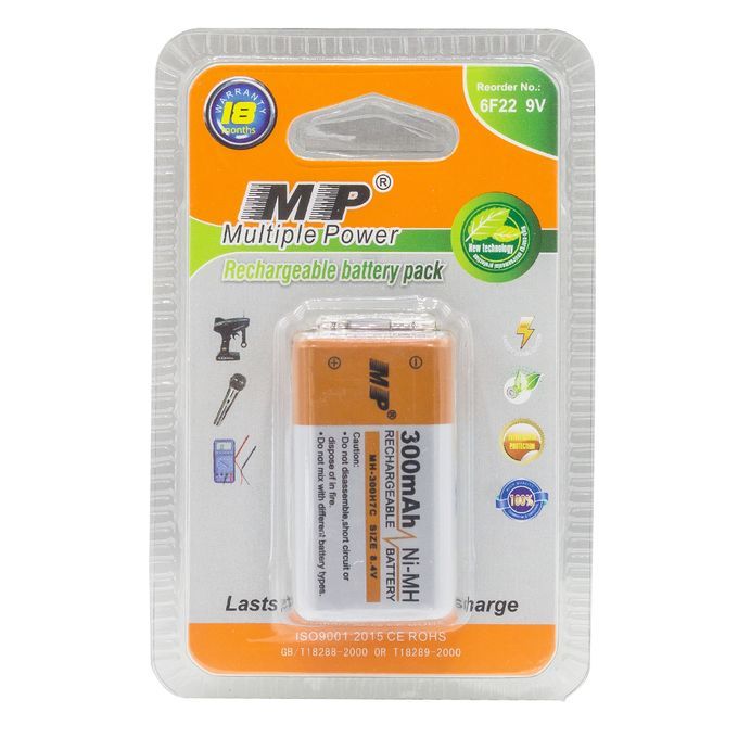 MP Multiple Power 9V Rechargeable Microphone Battery