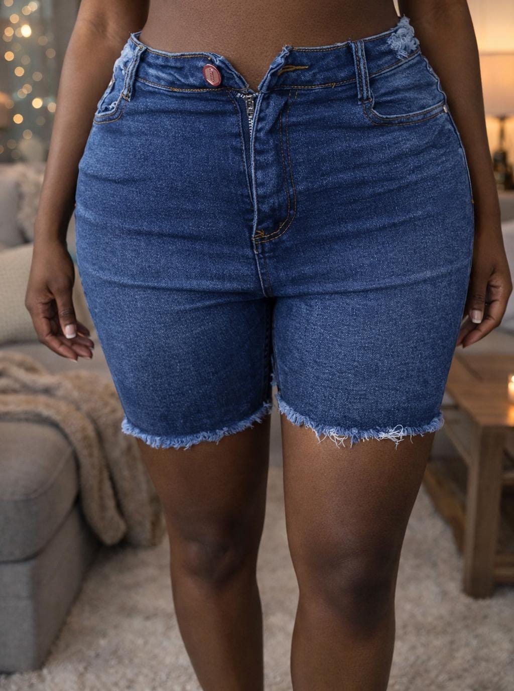 Ladies Denim Bootie Short
