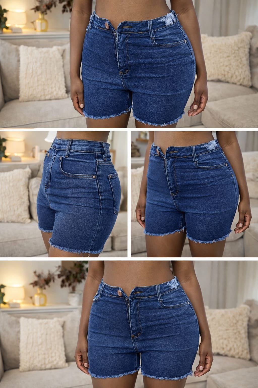 Ladies Denim Bootie Short