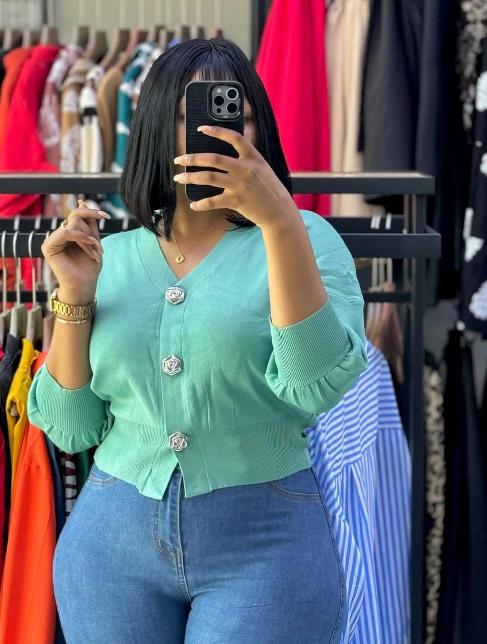 Ladies Button Sweaters