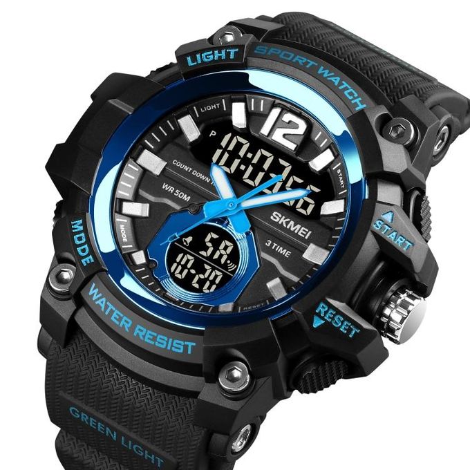 SKMEI 1725 LED Digital Display Luminous sports Watch-black