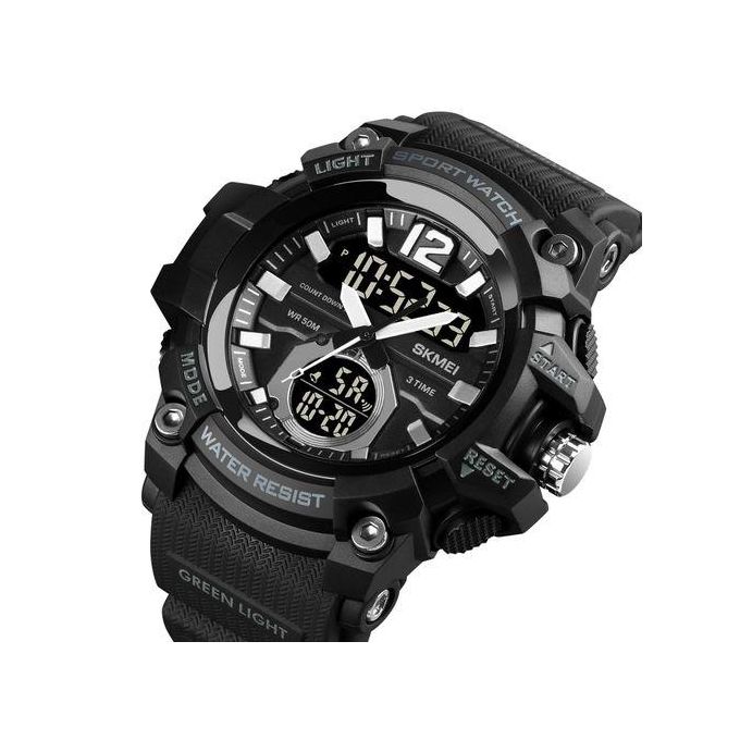 SKMEI 1725 LED Digital Display Luminous sports Watch-black