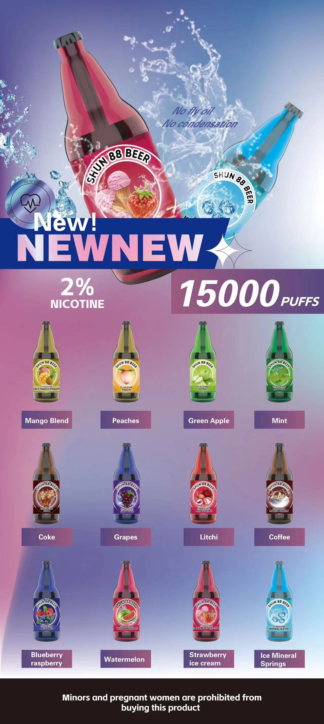 15000 Puffs  Vpae Electronic Cigarette Vape New Arrival Fashion Smoking E-Cigarette Recharge Fashion Good Quality Vape,Good design and Easy to charge,Fashion Vape 15000 Puffs Good Price Fashio Mango