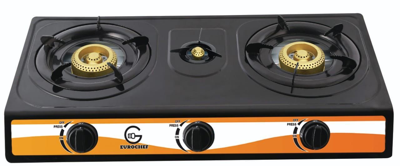 Eurochef Table Top Stainless Steel 2 Burner Gas Stove