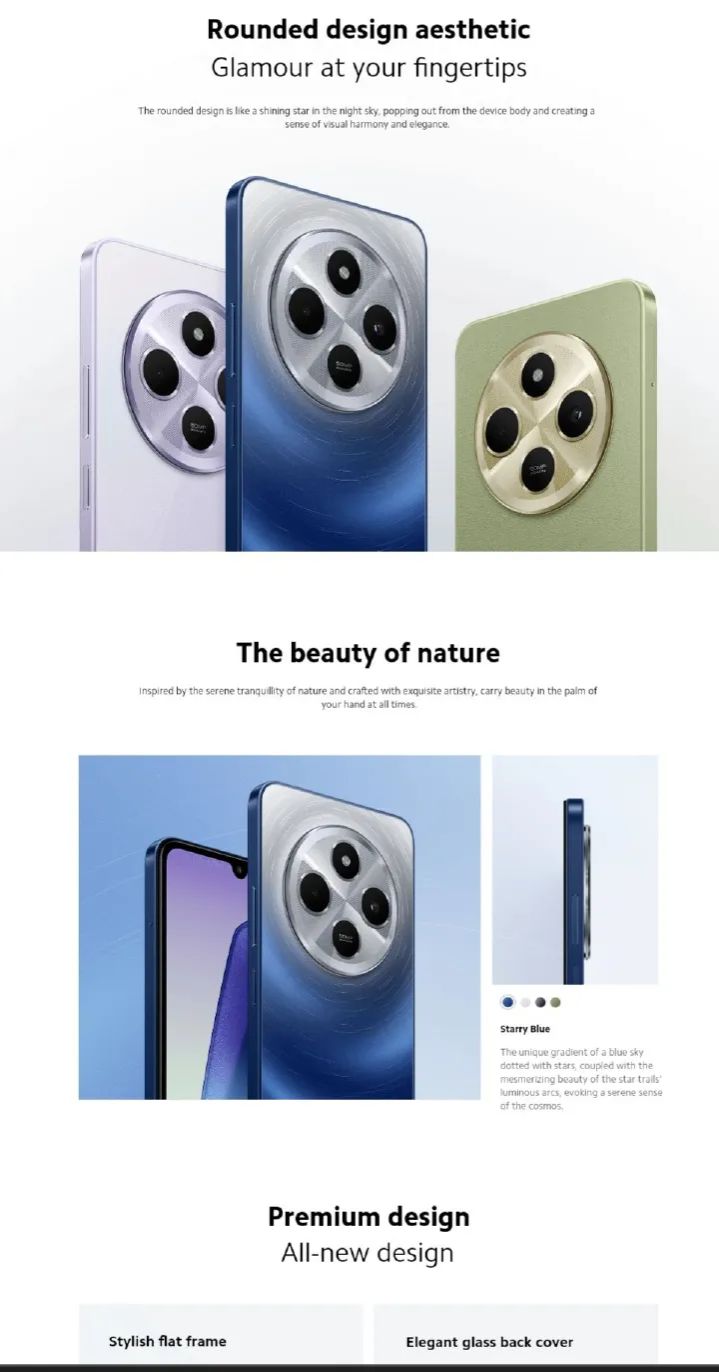 Xiaomi Redmi 14C 6.88" 256GB 128GB ROM 8GB RAM  4G Network Dual SIM 90Hz LCD Screen 50MP Camera 33W Type-C Charging 5000mAh Battery Fingerprin t& Face Smart Phones Phone