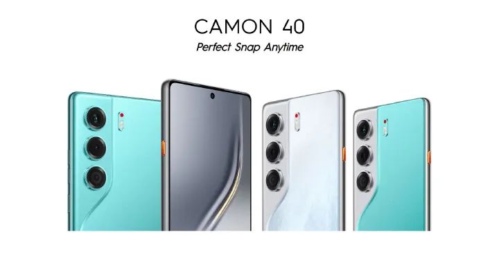 Tecno Camon 40 128GB+16(8+8)GB RAM 6.78" AMOLED 120Hz Screen MTK Helio G100 Ultimate 45W 5200mAh 50MP Dual Speaker Android 15 Smart Phones Dual Sim phone