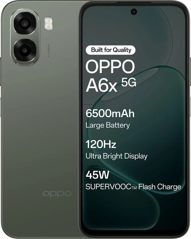 Brand New OPPO A6X 128GB+4GB 6.75" Smartphone 6500 mAh Battery 120Hz refresh rate 13MP+5MP Camera 12 Months warranty Android 15 Dual Sim Smart phones 128GB