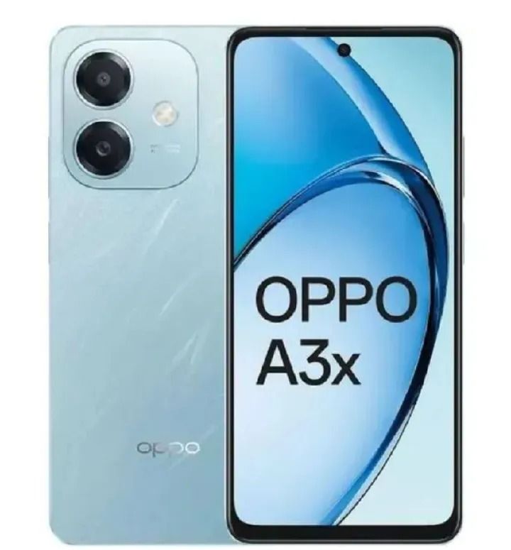 Brand New Oppo A3X Smartphone 6.67", 128GB + 4GB 64GB+4GB RAM, 4G LTE, 45W Flash Charge Dual SIM 5100 mAh Type C charge Smart Phone Fingerprint  Face Unlock Phones