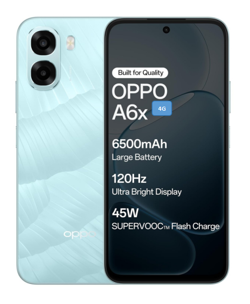 Brand New OPPO A6X 128GB+4GB 64GB+4GB  6.75" Smartphone 6500 mAh Battery 120Hz refresh rate 13MP+5MP Camera 12 Months warranty Android 15 Dual Sim Smart phones 128GB 64GB