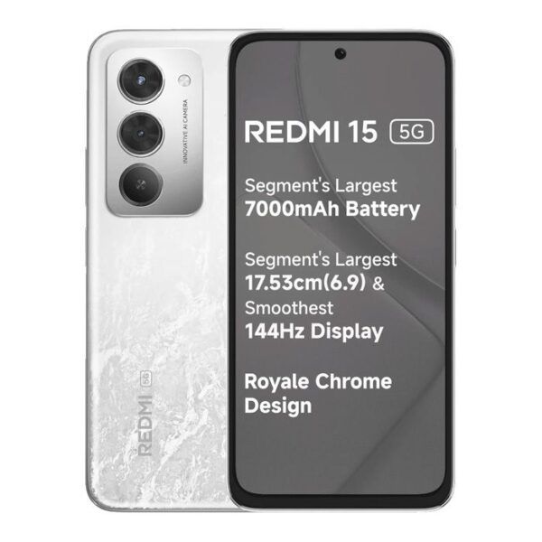 XIAOMI Redmi 15 256GB+16(8+8)GB 128GB+6GB 6.9 Inch 144Hz IPS LCD Display 7000mAh Battery 33W Fast Charging IP64 Dust/Water Resistant Dual SIM Snapdragon 685 SoC AI Smartphones