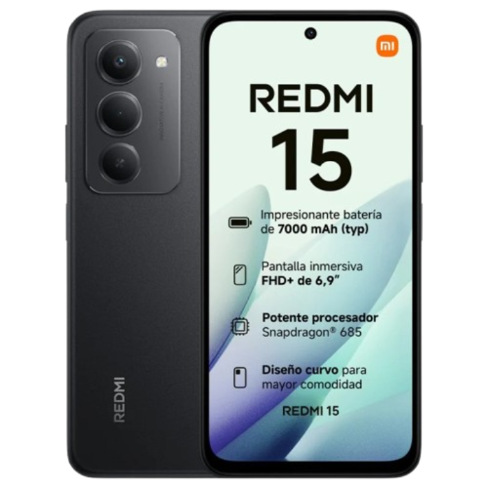 XIAOMI Redmi 15 256GB+16(8+8)GB 128GB+6GB 6.9 Inch 144Hz IPS LCD Display 7000mAh Battery 33W Fast Charging IP64 Dust/Water Resistant Dual SIM Snapdragon 685 SoC AI Smartphones