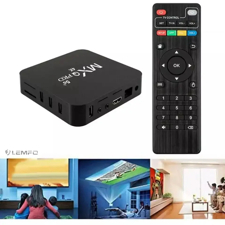 Smart TV Box MXQ-PRO 4K HD Android 12.0 Smart TV Box 3D VideHome Theater 2.4/5G Dual-WIFI TV Set-top Box o Media Player
