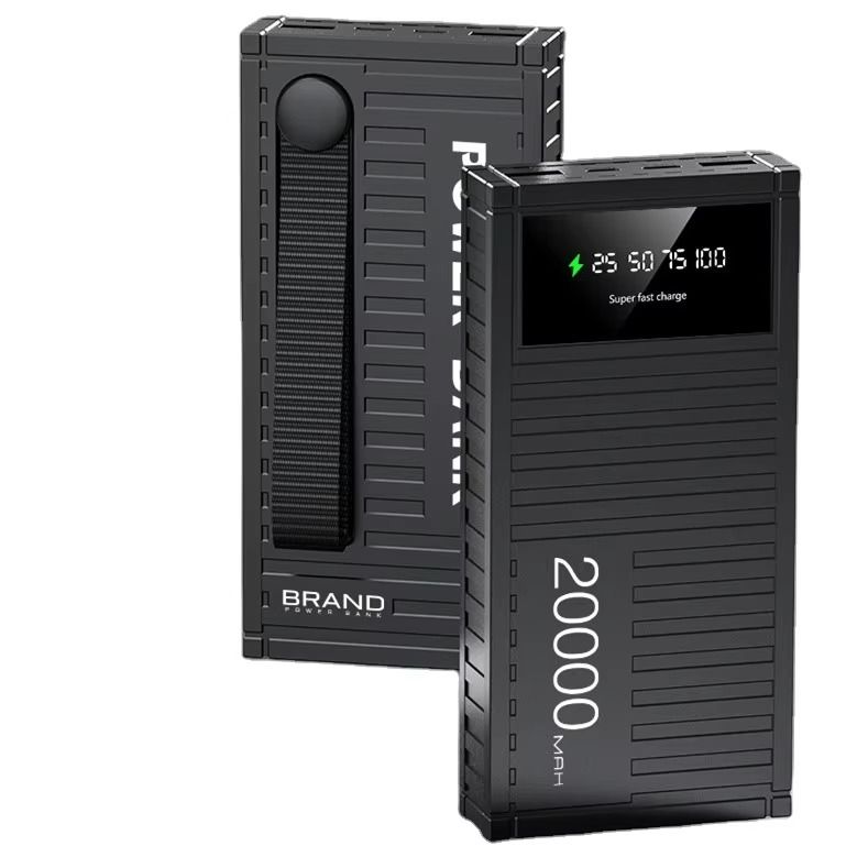 20000mAh Powerbank Punk Style Container LED Power Bank Real Mark Capacity Portable Stylish Battery Charger Dual USB Powerbank Compatible with iPhone Xiaomi Tecno Samsung Infinix Phone Tablet