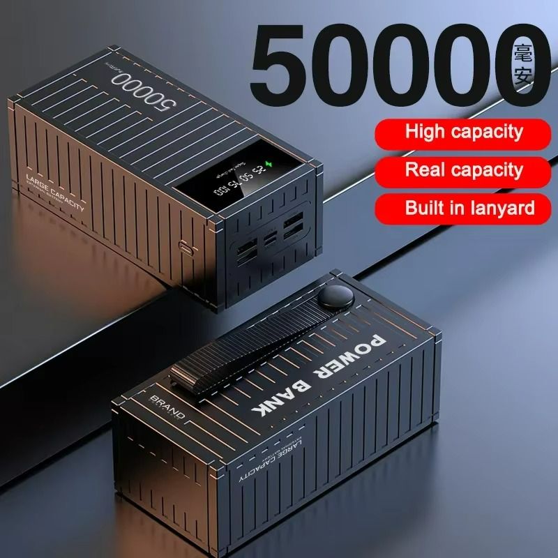50000mAh 22.5W Super Fast Charging Powerbank Container Power Bank 100% Mark Capacity LED Display Power banks TypeC Micro USB For all Phones Tablets