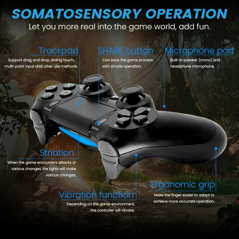 Controller for PS4 Slim Pro Joystick Gamepad Dual Vibration Wireless Bluetooth Joypad For PlayStation 4 Joypad PC/IOS/Android