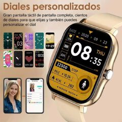 Men Women Steel Waterproof Smart Watches Full Touch Sport SmartWatches Health Monitor Heart Rate Blood Pressure Fitness Tracker Bluetooth Call Wristwatch For All Phones