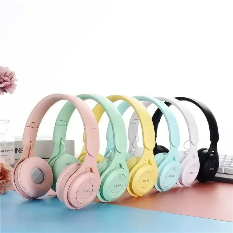 Foldable Sport Gaming Macaron Headphones Y08 Bluetooth Headset Stereo Earphones For Android IOS Devices