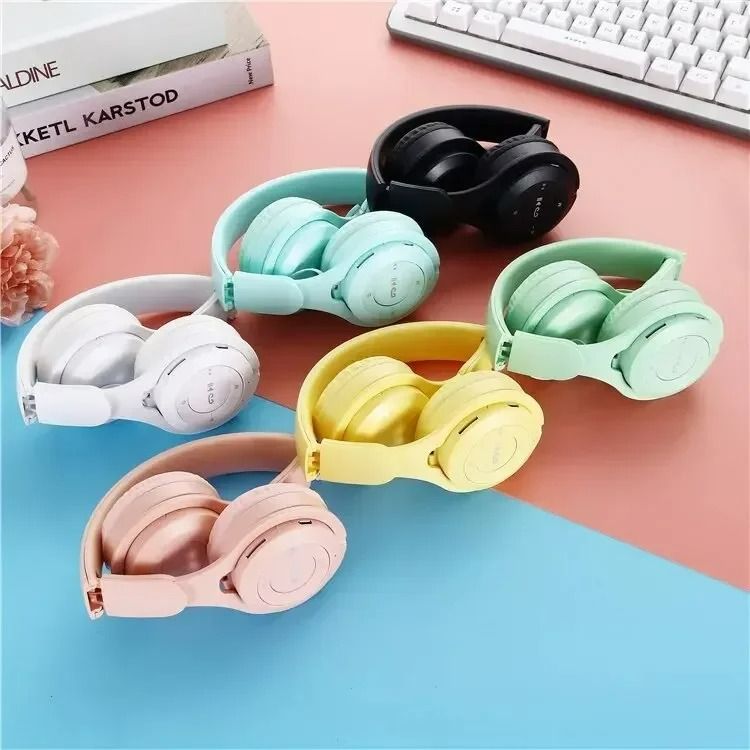 Foldable Sport Gaming Macaron Headphones Y08 Bluetooth Headset Stereo Earphones For Android IOS Devices