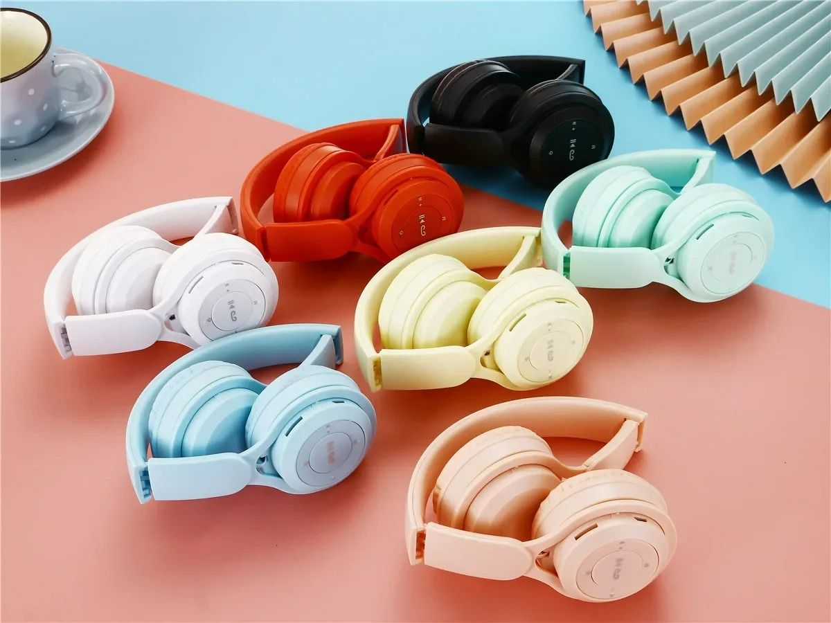 Foldable Sport Gaming Macaron Headphones Y08 Bluetooth Headset Stereo Earphones For Android IOS Devices