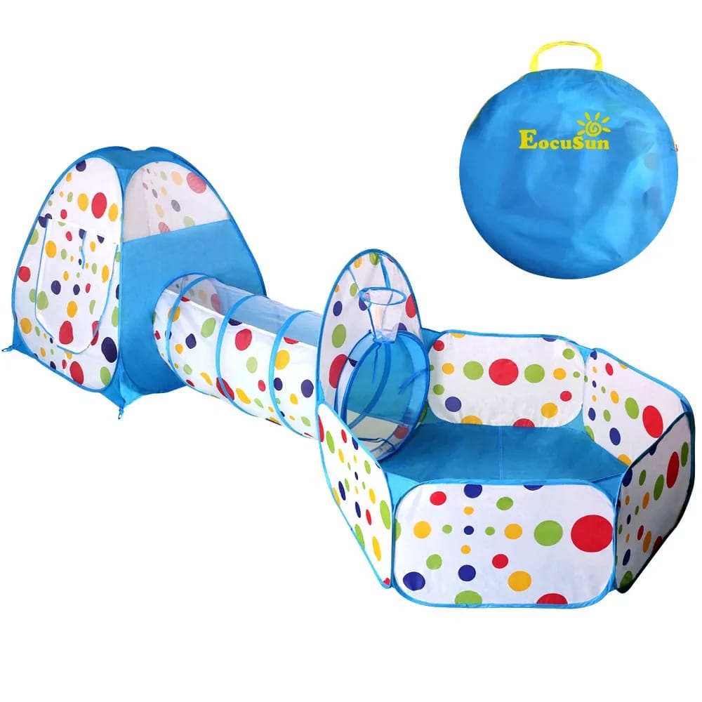 3-in-1 Kids' Adventure Play Tent and Tunnel – Portable Pop-Up Discovery Set for Indoor & Outdoor