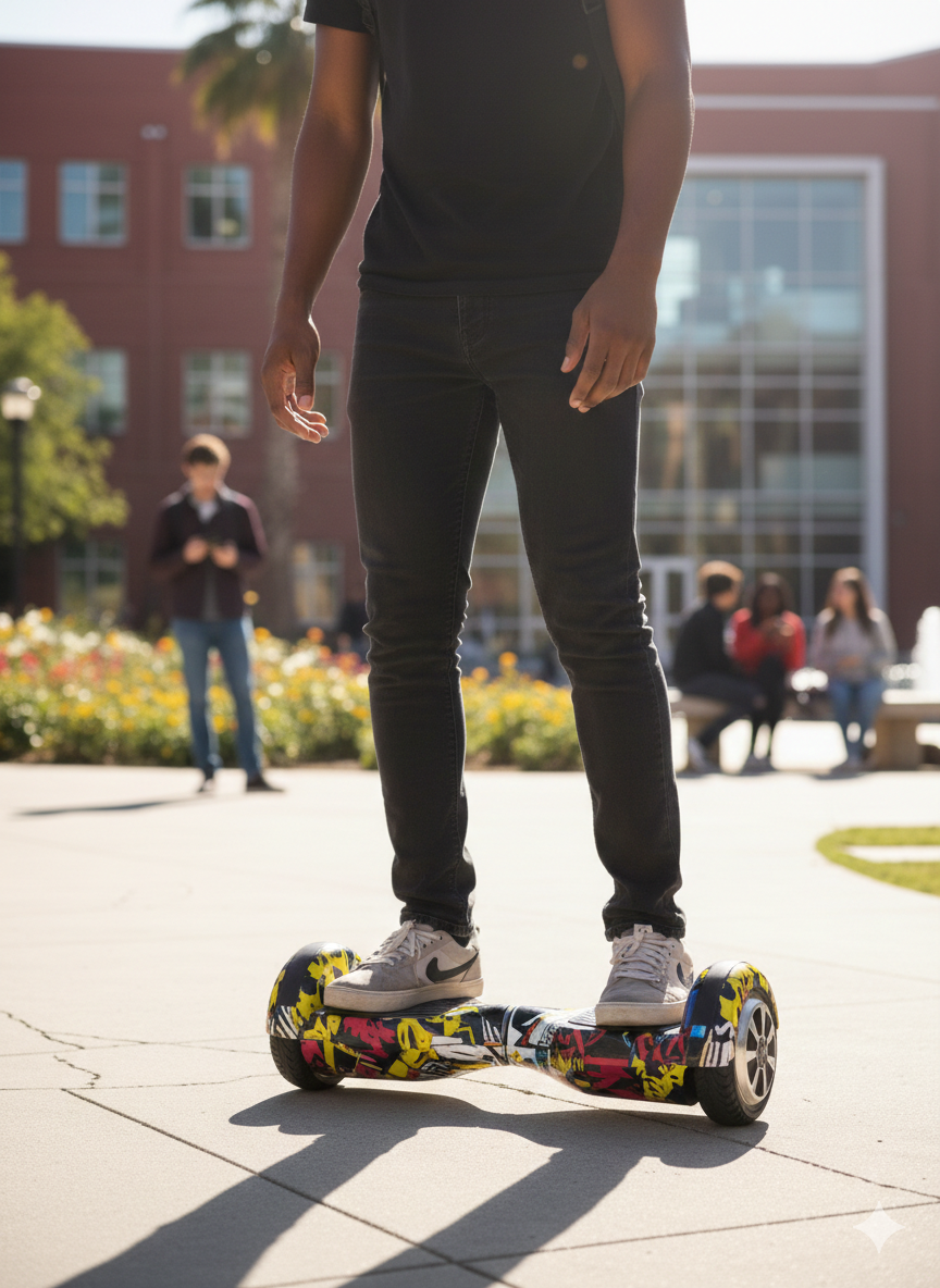 Electric Hoverboard Self-Balancing Scooter with LED Lights & Bluetooth-(8 inch)
