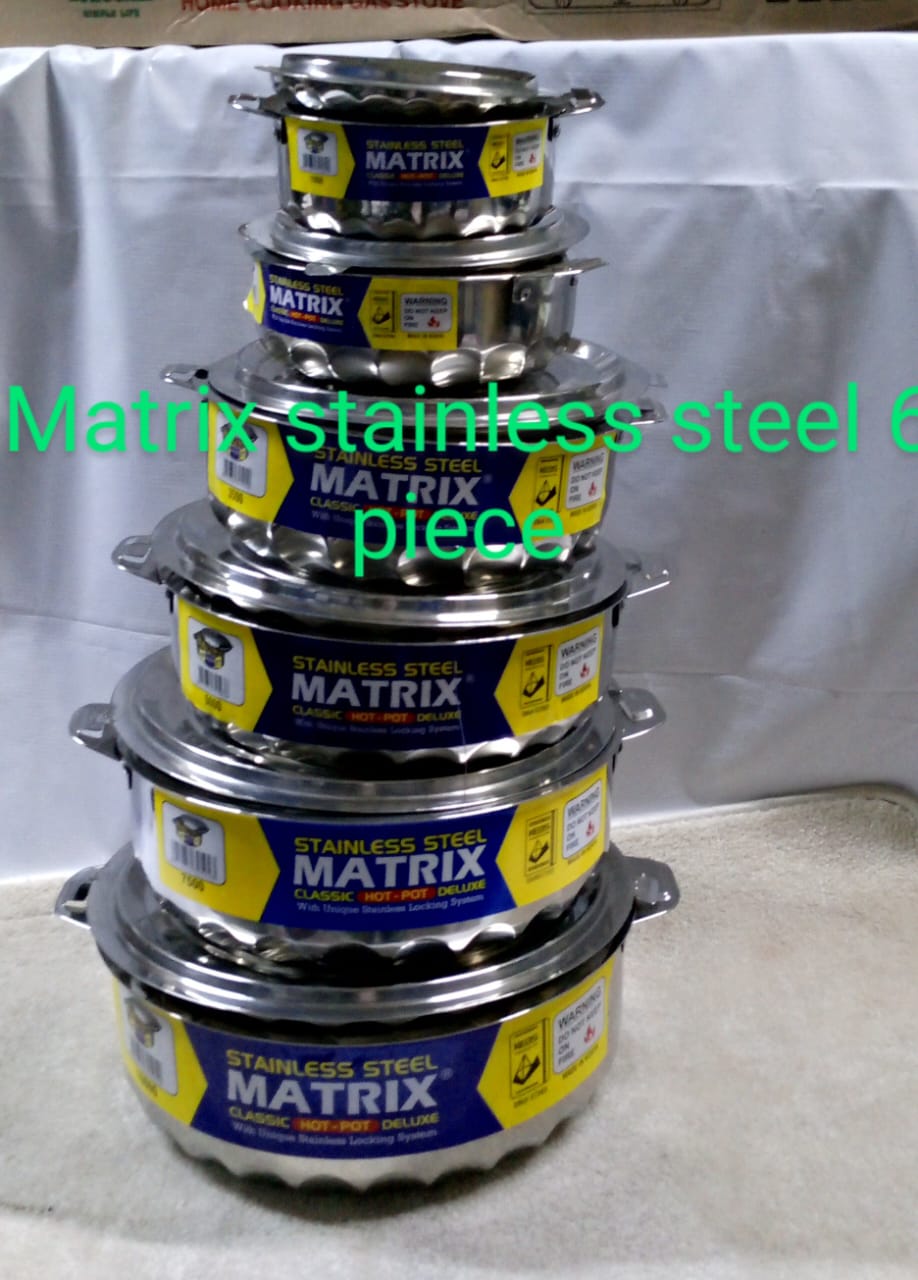 6-Piece Matrix Hotpots Set – Silver 1000/1500/3500/5000/7500/10000ML
