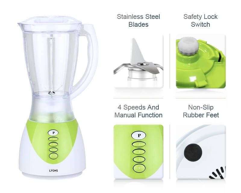 AILYONS FY-1731 Blender 2 In 1 With Grinder Machines 1.5L (1YR WRTY)