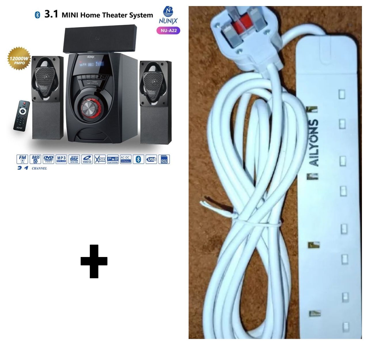 Woofer/mini Home Theatre Speaker System + Free Extension Cable
