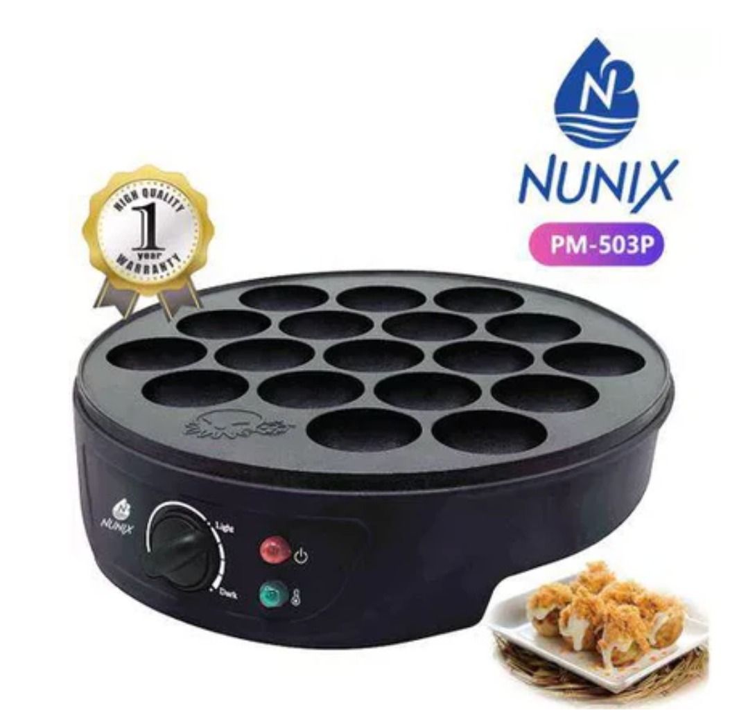Electric Popcake Maker / Vitumbua Maker – Nunix 18-Slot Non-Stick Baking Machine