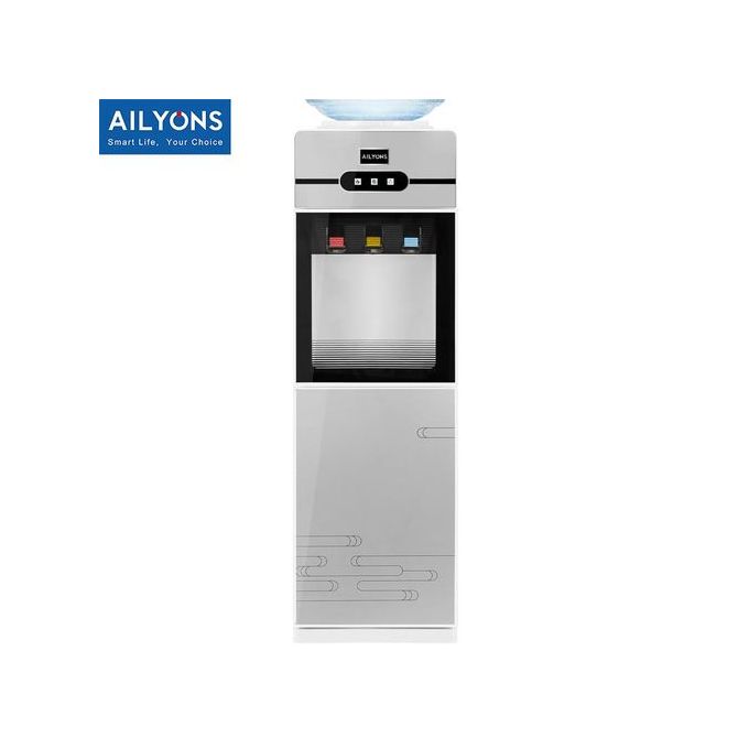 AILYONS AFK-112 3 Taps - Hot & Cold & Normal standing Water Dispenser with Storage Cabine ousehold Appliance 3 Faucets Kitchen Appliance