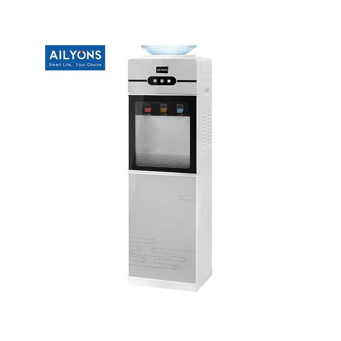 AILYONS AFK-112 3 Taps - Hot & Cold & Normal standing Water Dispenser with Storage Cabine ousehold Appliance 3 Faucets Kitchen Appliance