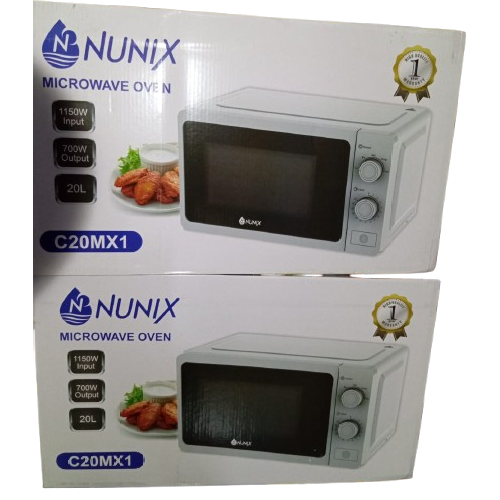 Nunix Microwave Oven 20L C20MX1 – 700W Compact Kitchen Microwave with Defrost Function & Easy Controls