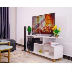 Mexico Wooden TV Stand for TVs up to 55 inches – Stylish, durable wooden entertainment unit with spacious shelves for décor, media devices, and storage. Perfect modern TV cabinet for living rooms .