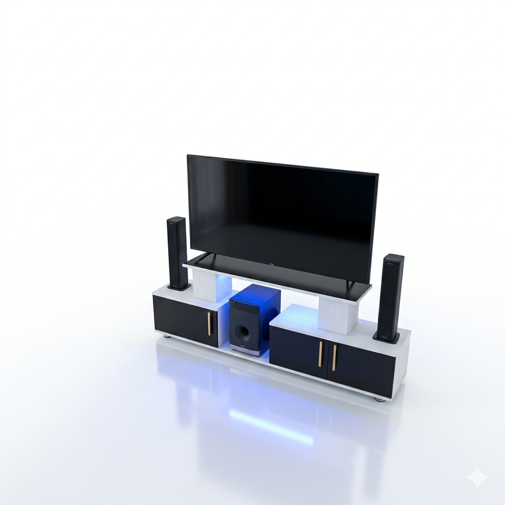 Istanbul 2 Modern TV Stand With LED Lights