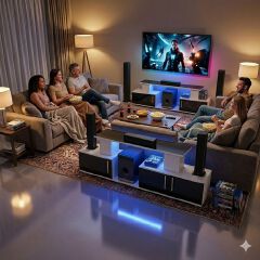 Istanbul 2 Modern TV Stand With LED Lights-Elevate your home with the sleek, high-gloss design meets vibrant LED lighting for a true cinematic feel. blend of modern storage and luxury style.