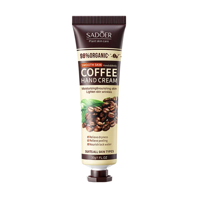 Sadoer Moisturizing, Anti-cracking, Hydrating, Moisturizing Hand Cream, Smoothing Skin, Coffee Hand Cream 30g