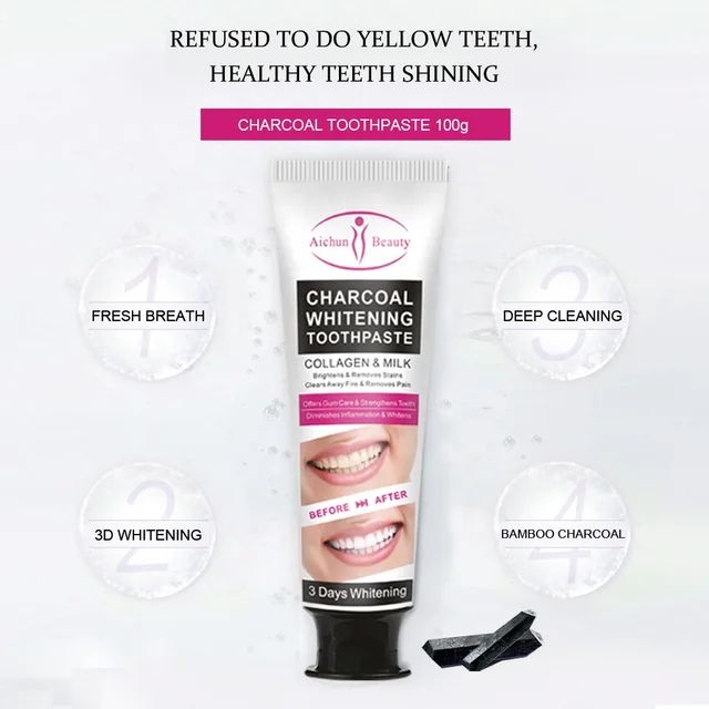 3 Days Whitening Charcoal Toothpaste 113g