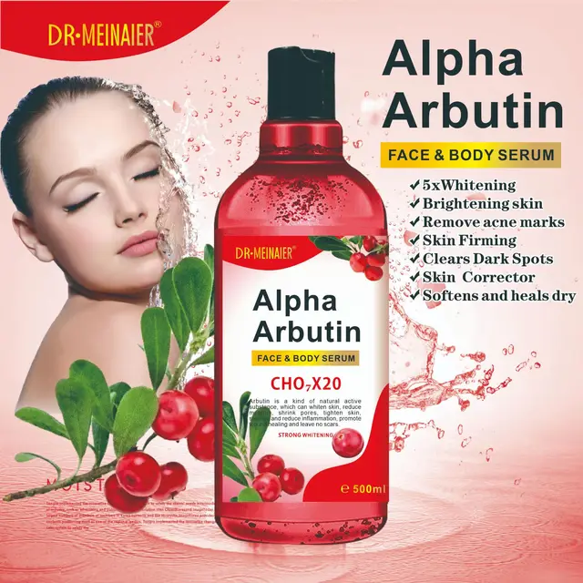 Dr. Meinaier Alpha Arbutin Face & Body Serum- Clears Spots, Acne 500ml