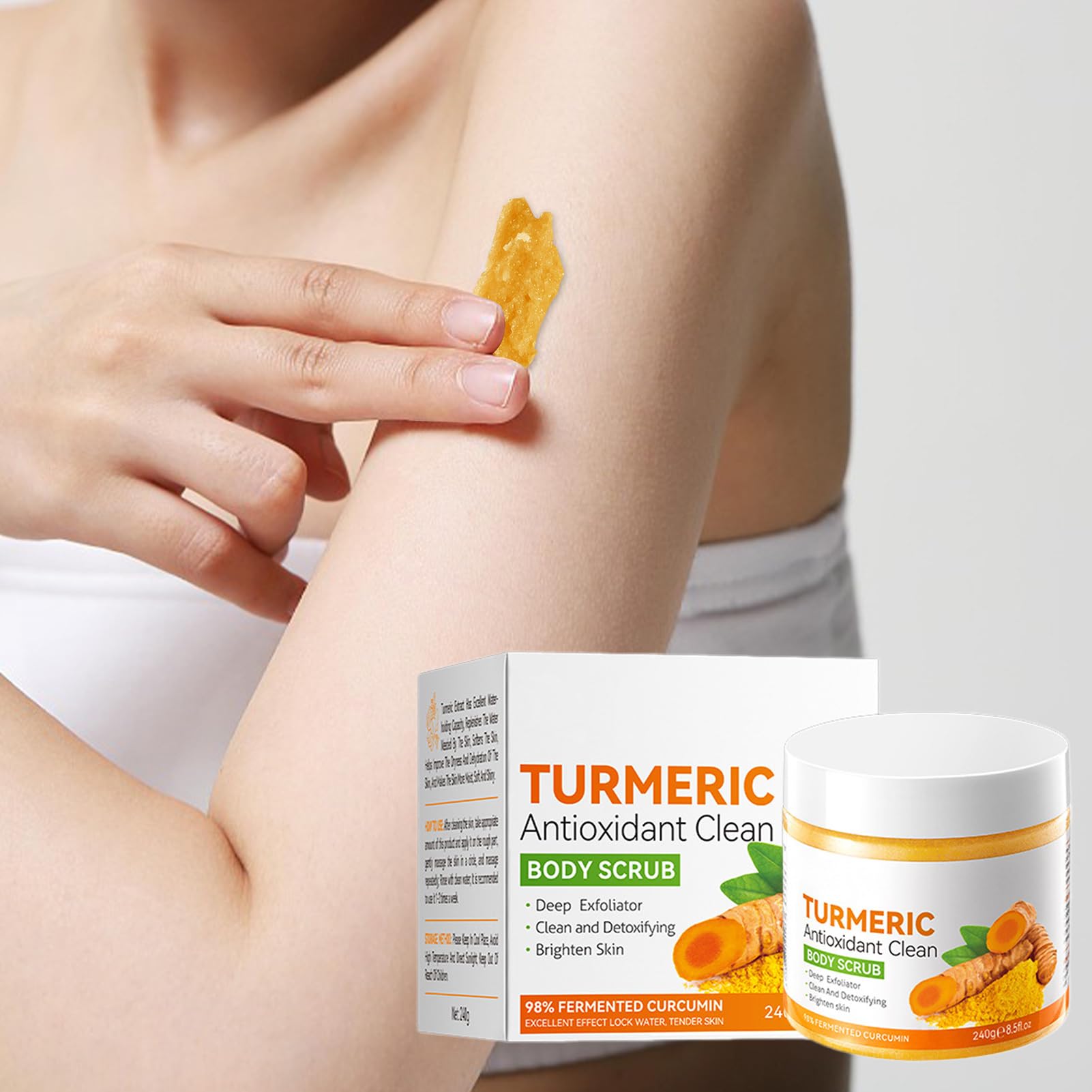 Sadoer Turmeric Scrub,Skin Lightening Body Scrub 240g