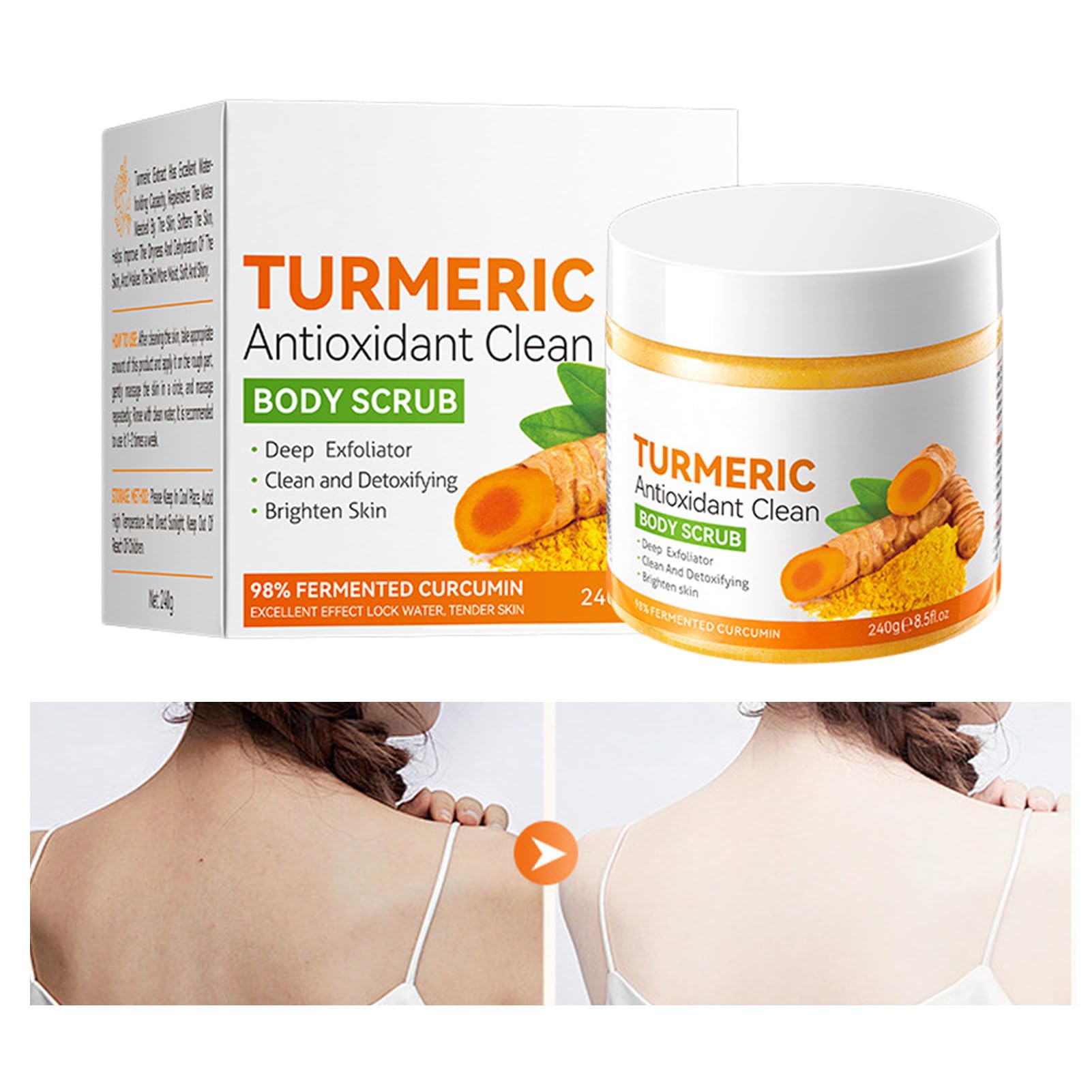 Sadoer Turmeric Scrub,Skin Lightening Body Scrub 240g